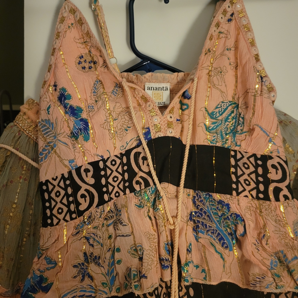 Bohemian Multicolor Patchwork Dress - image 4